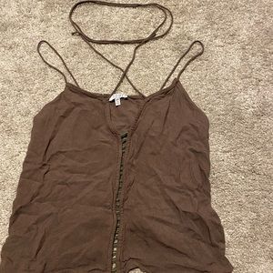 Strappy Olive Tank from Tobi- SMALL